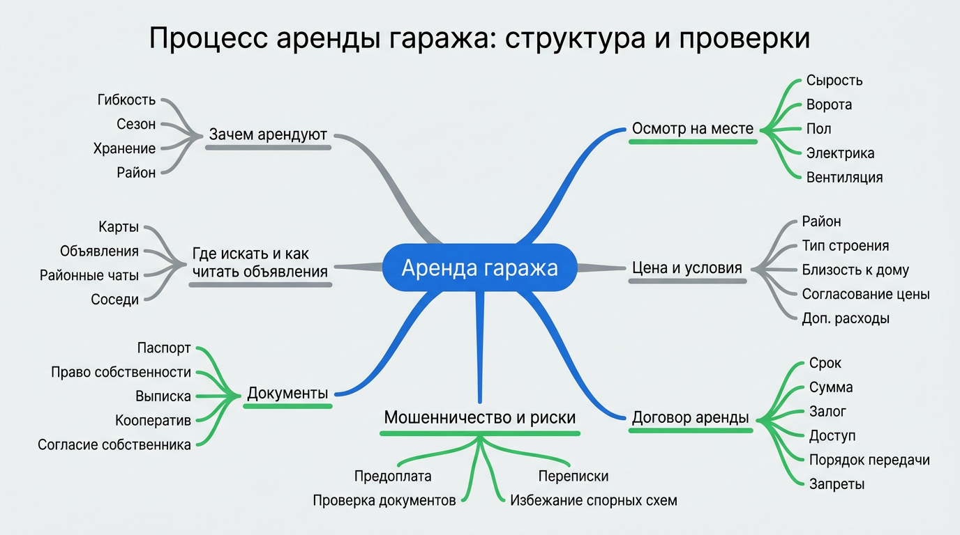 Процесс аренды гаража: структура проверки